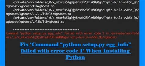 an already built sdist) An environment variable setting an explicit version string Any of those three options should suffice. . Python setup py install error